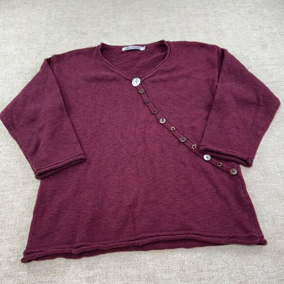 Lulu B Women's SZ Small Maroon soft Sweater - Picture 9 of 9